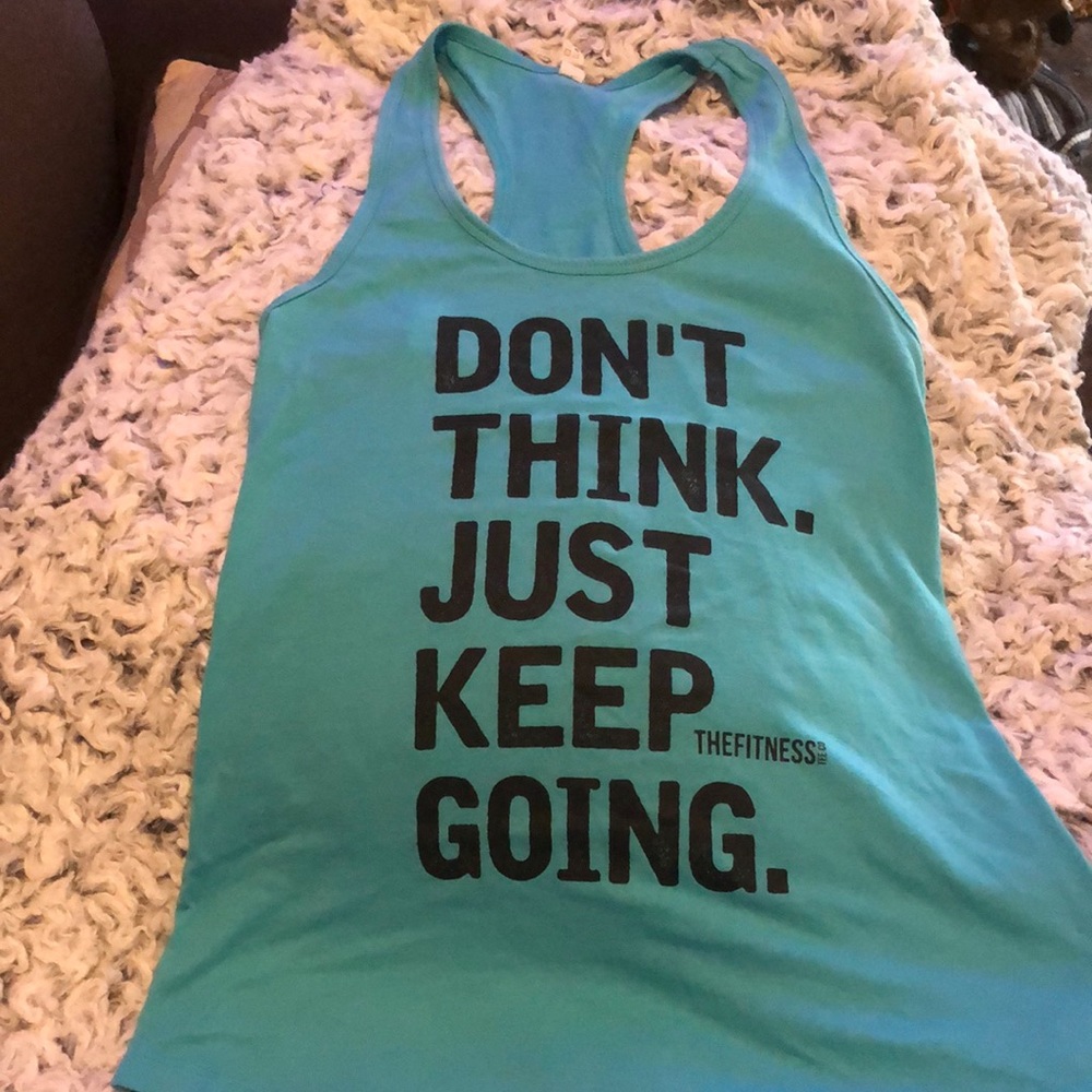 Teal/turquoise workout tank. Great condition size Lg